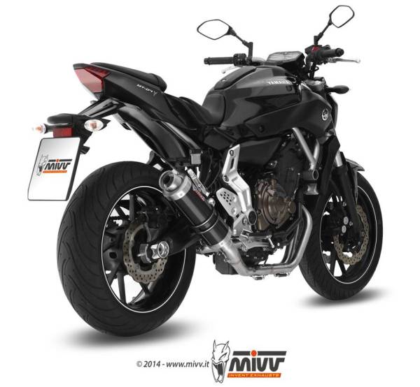 Sport Auspuff MIVV GP BLACK Komplettanlage High-Up Yamaha MT-07 Bj.2014-2020 EURO-3/EURO-4 +ABE