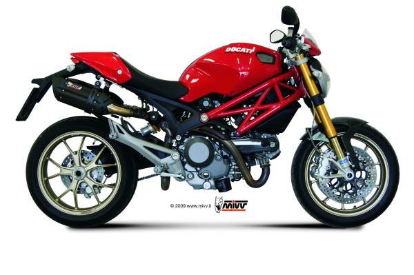 Sport Auspuff MIVV Suono Steel Black Ducati Monster 796 Bj. 2010-2014 mit ABE