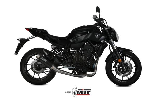 Sport Auspuff Komplettanlage MIVV GP PRO Carbon High-Up Yamaha MT-07 Bj. 2014-2020 EURO3/EURO4 +ABE