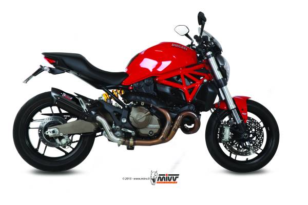 Sport Auspuff MIVV SUONO Steel Black Ducati Monster 821 Bj. 2015-2016 +ABE
