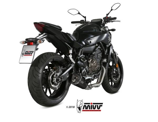 Sport Auspuff Komplettanlage MIVV Delta Race BLACK Yamaha MT-07 Bj.2014-2020 eintragungsfrei EURO-4