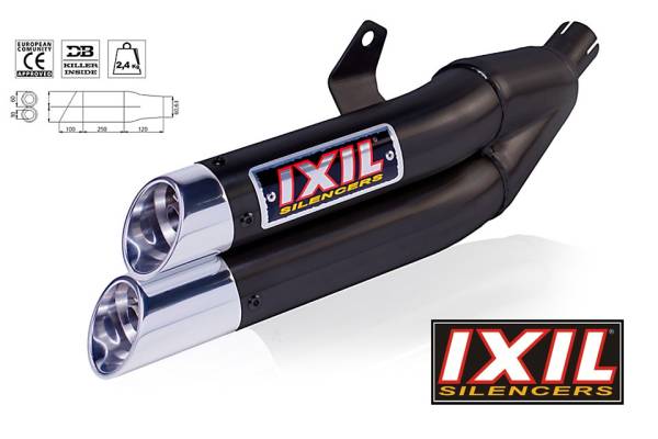 Sport Auspuff Komplettanlage IXIL Hyperlow XL Edelstahl Black Honda CB 650 F / R Bj. 2014-2020 +ABE
