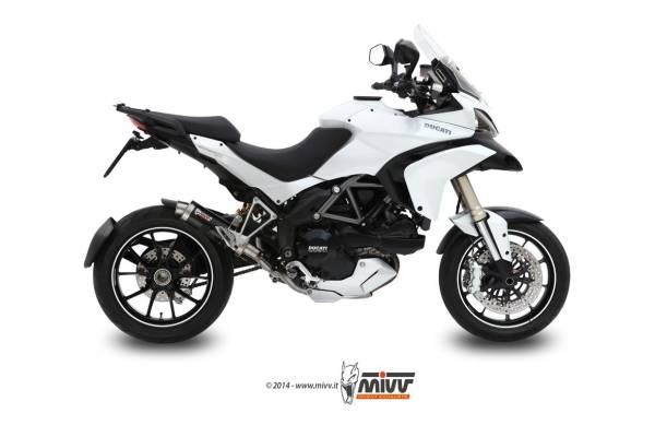 Sport Auspuff Komplettanlage MIVV GP Steel Black Ducati Multistrada 1200 Bj.2010-2014 NoKat Rohr/ABE