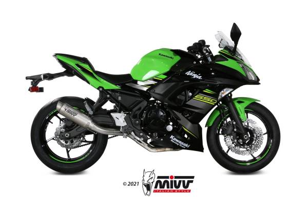 Sport Auspuff Komplettanlage MIVV GP PRO Titan Kawasaki Ninja 650 Bj. 2017-2023 EURO-4 / EURO-5 +ABE