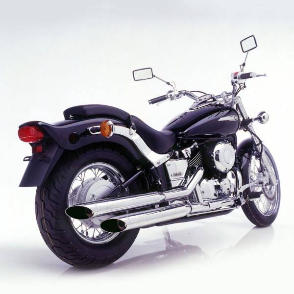 Auspuff Komplettanlage SilverTail K02 Yamaha XVS 650 Drag Star / Classic Bj. 1997-2002