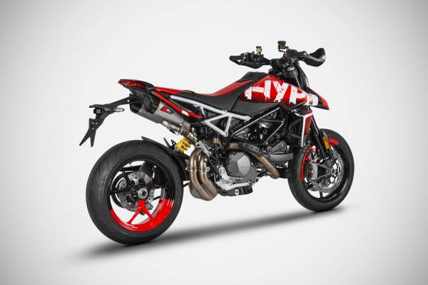 Sport Auspuff ZARD GT Version +Carbonkappen für Ducati Hypermotard 950 /SP Bj. 2021-2023 EURO-5 +ABE