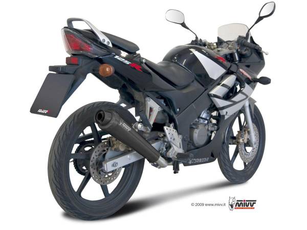 Sport Auspuff Komplettanlage MIVV X-Cone Edelstahl BLACK Edition Honda CBR 125 R Bj. 04-10 JC34/JC39