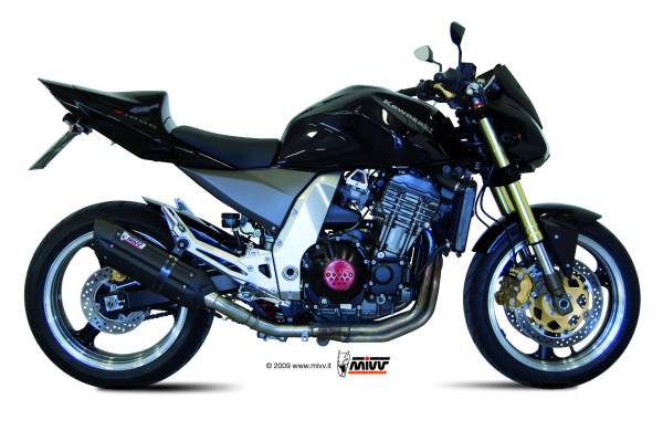 Sport Auspuff MIVV Suono Steel Black Kawasaki Z 1000 Bj. 2003-2006 Typ: ZRT00A mit ABE
