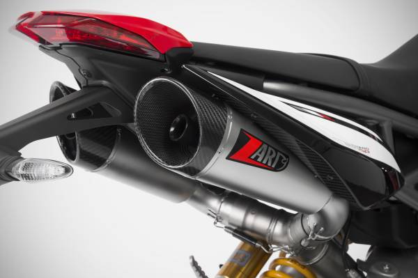 Sport Auspuff ZARD GT Version +Carbonkappen für Ducati Hypermotard 950 /SP Bj. 2019-2020 EURO-4 +ABE