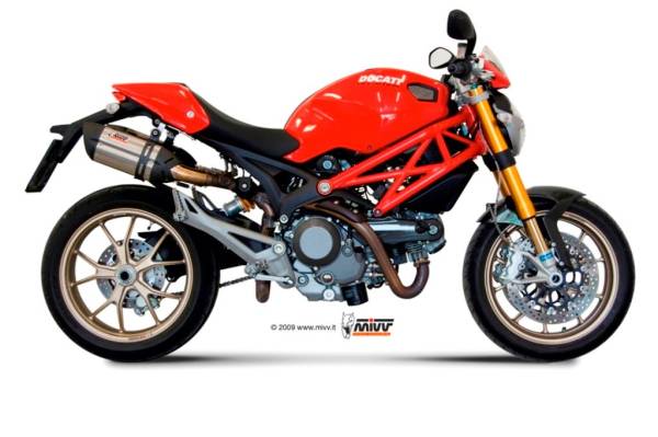 Sport Auspuff MIVV Suono Edelstahl Ducati Monster 796 Bj. 2010-2014 mit ABE