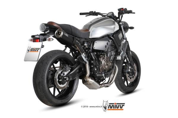 Sport Auspuff Komplettanlage MIVV Ghibli BLACK Yamaha XSR 700 Bj.2016-2020 EURO-3/EURO-4 +ABE
