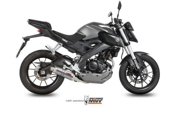 Sport Auspuff Komplettanlage MIVV GP Titan Yamaha MT-125 Bj.2015-2019 RE11/RE29 EURO-3/EURO-4 +ABE