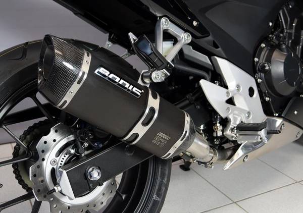 Sport Auspuff Bodis P-TEC II Black Honda CB 500 F / X / CBR 500 R Bj. 2013-2015 mit ABE