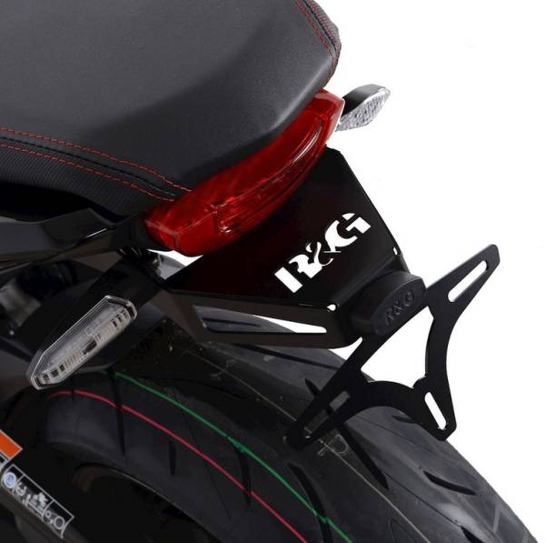 R&G Kennzeichenhalter Heckumbau Honda CB 650 R/CBR 650 R Bj.2021-2022 +Abdeckungen / eintragungsfrei