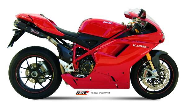Sport Auspuff MIVV Suono Steel Black Ducati 1098 / 1198 Bj. 2007-2011 Typ: H7+ABE