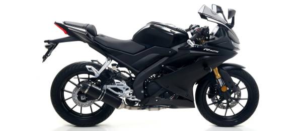 Sport Auspuff Komplettanlage Arrow Thunder BLACK Yamaha YZF-R 125 Bj 2019-2020 +Kat /eintragungsfrei