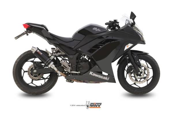 Sport Auspuff MIVV GP Steel Black Kawasaki Ninja 300 / Z 300 Bj 2013-2016 Typ: EX300A/ER300A +ABE