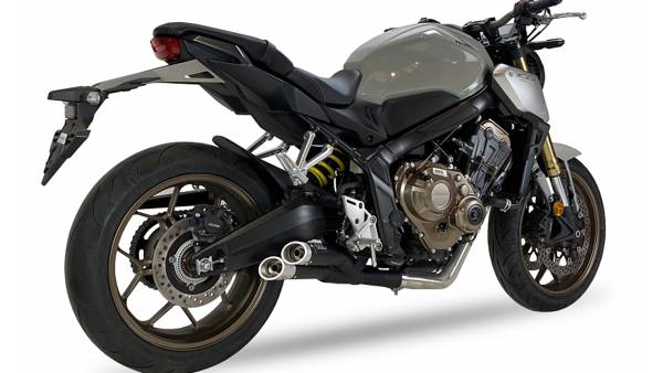 Sport Auspuff Komplettanlage IXIL Hyperlow XL Edelstahl Black Honda CB 650 R Bj.2021-2023 EURO5 +ABE