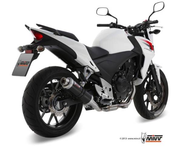 Sport Auspuff MIVV GP Steel BLACK Honda CB 500 F / X Bj. 2013-2015 Typ: PC45/PC46 +ABE